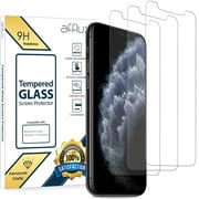 For Apple iPhone XS Max Screen Protector Tempered Glass, Freedomtech Real Tempered Glass Screen Protector For Apple iPhone XS Max (6.5"), Anti-Scratch, Anti-Fingerprint, Bubble Free, (3-Pack, Clear)