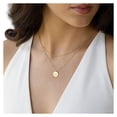thumbnail image 4 of Corazón de la moda de las mujeres Letra Collar Cadena 26 Circular Doble Capa Cuello, 4 of 5