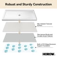 thumbnail image 6 of HOROW Shower Base 60" x 36", Center Drain Single Threshold Shower Base in White with Efficient Drainage, Non-Slip, 6 of 9