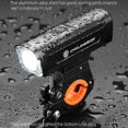 thumbnail image 3 of 1300 Lumens Bicycle Headlight 4200mAh USB Rechargeable Bike Front Light IPX6 Waterproof MTB Flashlight, 3 of 8