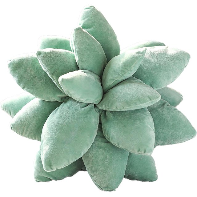Cojín suculento de felpa, suculentas 3D, cojín para plantas suculentas, cojín decorativo para plantas, decoración del hogar, 9,8 pulgadas
