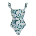 thumbnail image 2 of IDOPIP Women's One Piece Swimsuit with Beach Cover Up Wrap Skirt Floral Sexy Bikini Sets Bathing Suit, 2 of 4