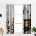 thumbnail image 5 of Hokiten Farmhouse Christmas Blackout Curtains | Light Blocking Print Window Curtains, Xmas Santa Snowflake Thermal Insulated Window Drapes for Living Room Kitchen Cafe (2 Panels, 104"W x 84"L), 5 of 7