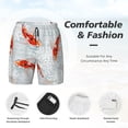 thumbnail image 5 of Daiia Koi Fish Corals,Spring Summer Mens Swim Trunks Swim Shorts Quick Dry Swim Shorts with Mesh Lining Pockets-Medium, 5 of 9