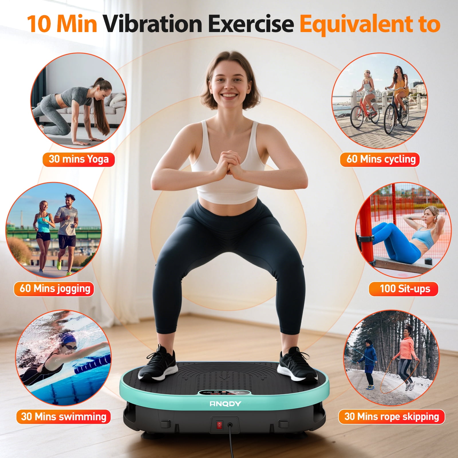 Anqdy Vibrate Plate Exercise Machine Clearance Whole Body Shake Plate Weight Loss Equipment