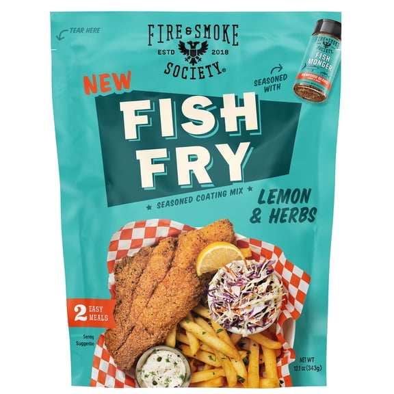 Fire & Smoke Society Fish Fry Seasoned Coating Mix, 12.1 oz