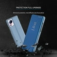 thumbnail image 3 of Mirror Flip Case for Xiaomi 13 Lite Support Wireless Charging, Clear View Window with Kickstand Thin Ultra Phone Case for Xiaomi 13 Lite QH Purple, 3 of 9