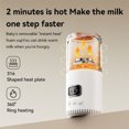 thumbnail image 5 of Portable Stainless Steel Water Warmer for Baby Formula 400ml Capacity 37-55℃ Adjustable Temperature Wireless Instant Water Warmer Electric Kettle for Outdoor Travel Built-in 18000mAh Battery Type-C, 5 of 9