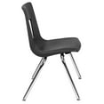 thumbnail image 2 of Pemberly Row Contemporary 16In. Student Stack Chair In Black, 2 of 12