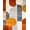 Orange Gray Multi, Pattern 1, variant on ODIKA 5'x7' Washable Area Rug Easy Care, Non-Shedding, Pet Friendly, Abstract Brushstroke Asymmetric Block Interlocking Mid Century for Small Living Room, Bedroom
