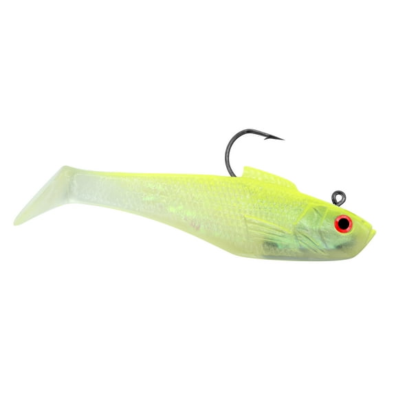 Tsunami Rigged Shad Fishing Lure – 3'', 3/8 oz., Limetreuse, 3-Pack