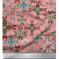 thumbnail image 1 of Soimoi Poly Georgette Fabric Tiles Moroccan Print Fabric by The Yard 42 Inch Wide, 1 of 1