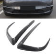 thumbnail image 3 of Miulika Front Fog Light Cover Wind Knife Protection Sides Decoration Blade Trim Bumper Carbon Fiber Pattern, 3 of 9