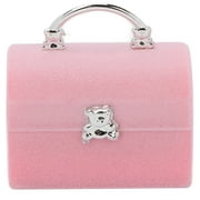 Small Ring Box Simple Retro Portable Travel Jewelry Organizer for Storing Rings and EarringsPink