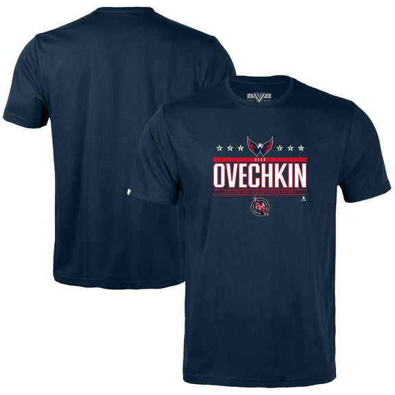 Youth Levelwear Alexander Ovechkin Navy Washington Capitals NHL All-Time Leading Goal Scorer Milestone Stars Name &