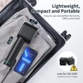 thumbnail image 5 of Vaporizador portátil para ropa, vaporizador de ropa de viaje 2 en 1, calentamiento de 15 s, plancha de vapor de mano para ropa con bolsa de almacenamiento, mini vaporizador de ropa de tela de 1000 W p, 5 of 5