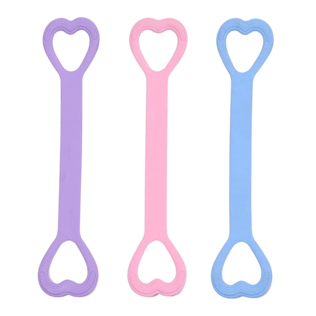 Set de Bandas de Resistencia con Mangos, Paquete de 3, Bandas Elásticas Portátiles para Brazos, Espalda, Hombros, Yoga, Pilates y Rehabilitación