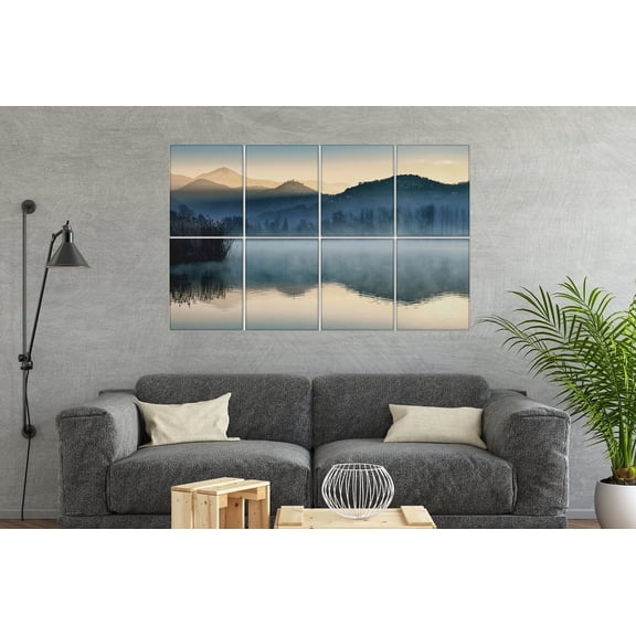 8-Pack Art Acoustic Wall Panels 48x32 Inches Acoustic Treatment Panels- Self-adhesive Decorative Soundproof Wall Panels for Studios, Offices, Home