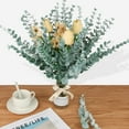 thumbnail image 6 of 30 PCS Artificial Eucalyptus Leaves Stems Faux Greenery Decor Fake Plant Branches Real Touch for Floral Arrangement Vase Wedding Bouquets Centerpiece, 6 of 7