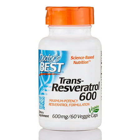 Trans-Resveratrol 600 avec ResVinol-25 - 60 Veggie Capsules par Doctor's Best