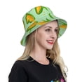 thumbnail image 5 of Kll Corn 7 Bucket Hat for Women Men Packable Travel Beach Sun Hat Outdoor Rave Accessories Reflective Fisherman Cap, 5 of 6