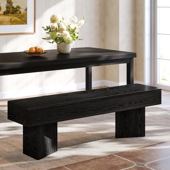Tribesigns 47.24" Modern Black Dining Bench