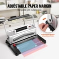 thumbnail image 3 of Electric Coil Binding Machine, 46-Hole Punch Binder for 500 Sheets, Includes 100 Spines for Letter, A4, A5 Paper, 3 of 12