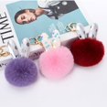 thumbnail image 2 of Oneway, venta al por mayor, moda, orejas de conejo, llavero de felpa, llavero de piel sintética, llavero con pompón de bola de hojaldre oso de fresa Juguete, 2 of 6