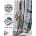 thumbnail image 6 of Blue Oceans Beach Black Out Curtains 54 Inch Long, Short Curtains for Small Window, Nautical Coastal Starfish Seashell Room Darkening Farmhouse Window Curtains for Kitchen Bedroom 42"x54" 2 Panels, 6 of 8