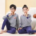 thumbnail image 1 of Conjunto de pijamas de Navidad para niños y niñas, ropa de dormir con cuello redondo y pantalones largos, con dibujos de gatos, para invierno, 1 of 4