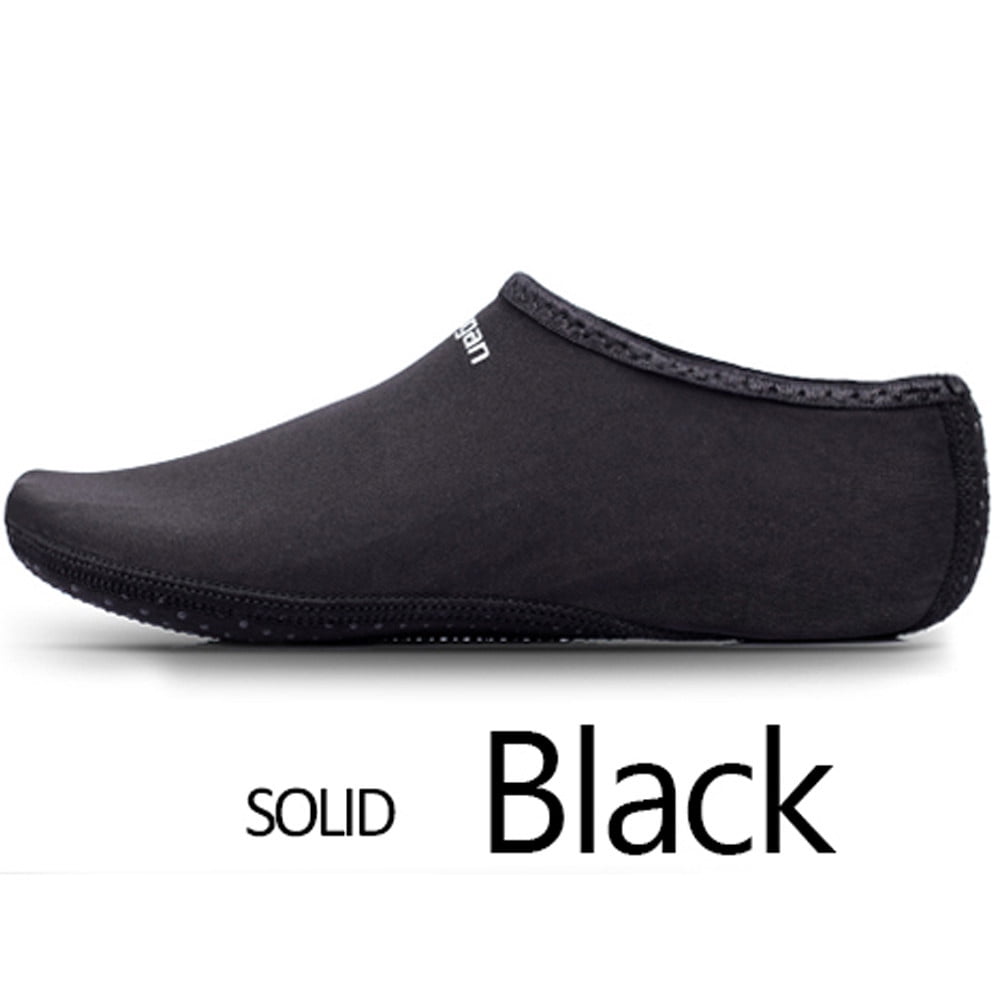 Summer Pool Swimming Water Skin Shoes Aqua Socks for Women Men Aerobics Black 4-5.5 Women/3-4 Men