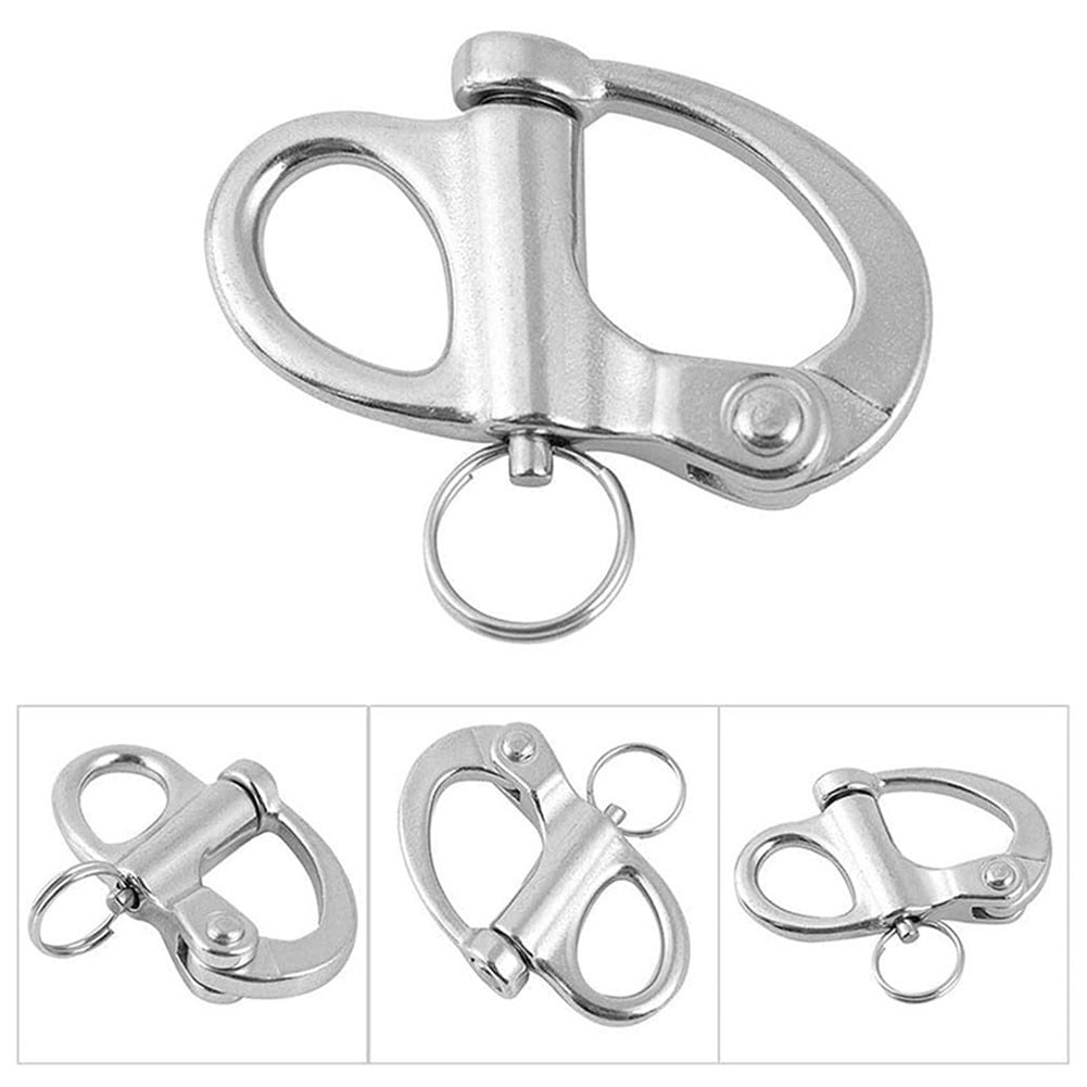 Stainless Steel Fixed Bail Quick Release Snap Shackle for Yacht Diving Kayak
