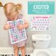 thumbnail image 4 of Tabla de entrenamiento para ir al baño Hadley Designs para niñas con pegatinas, 4 of 8