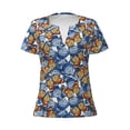 thumbnail image 3 of Naloa Colorful Butterfly1 Print T-Shirts Short Sleeve V Neck Tees for Women Fashion Tops Trendy Lightweight Soft Casual Summer Outfits Clothes, 3 of 5