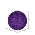 thumbnail image 2 of Vickerman 4" Plum Beaded Ball Ornament, 6 per Bag, 2 of 3