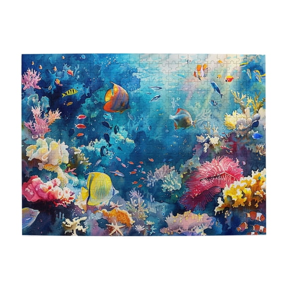 500 PCS Sea World 500 piece Wooden puzzle for adults,Classic Sea World Funny Adults Puzzles,Challenging Brain Exercise,Great for Relaxation and Display for Puzzle Enthusiasts,Gift for Puzzle Lovers