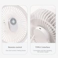 thumbnail image 4 of Ventilador de techo de 4000 mAh, luz de ventilador de escritorio con control remoto USB, 3 velocidades (blanco), 4 of 7