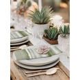 thumbnail image 5 of Sage Green Stripes Cloth Napkins Set of 4 Reusable Dinner Napkins, Watercolor Gradient Abstract Striped Cocktail Napkin Washable Table Napkins for Wedding/Holiday Party/Baby Shower 20"x20", 5 of 7
