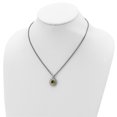 thumbnail image 4 of 925 Sterling Silver Necklace with Pendants Chain Shey Couture 14K Accent 18 Inch Antiqued Round Bezel Peridot mm, 4 of 5