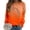 Orange, variant on Dolkfu Pull-on Women Clothing Long Sleeve Crew Neck Horse Black Sweatshirt Casual Animal Printed Tops Black,L