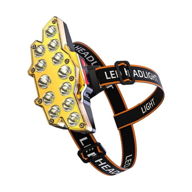 Naiovety Linterna frontal LED recargable, potente lámpara profesional para sombrero, equipo de iluminación, accesorio de luces para Iluminación y accesorios