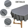 thumbnail image 4 of Large Oval Tablecloth 60 x 120 Inch Washable Fabric Table Cloth Solid Grey Table Cover for Dining Wedding Party Banquet Tabletop Decoration, 4 of 5