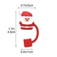 thumbnail image 3 of Straw Cover Cap for Stanley Cup,Silicone Straw Topper Compatible,10MM 0.4IN Dust-Proof Reusable Straw Tips Lids Santa Claus Style, 3 of 7
