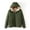 Army Green, variant on Fnooota Womens Puffer Jackets, Zip up Hooded Padded Warm Winter Jackets Outerwear Green Size 2XL