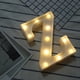thumbnail image 3 of Xihbxyly Luz Led con Letras Del Alfabeto, Luz Nocturna Blanca Cálida, Decoración Tropical Suave y Brillante, para Pared o de Pie, Ideal para Mesas de Fiesta, para Uso En Fiestas En Casa o En Clubes,, 3 of 3