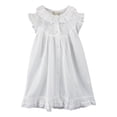 thumbnail image 2 of Handmade Girls' Embroidered Lace Cotton Night Dress Sleepwear White - Age 2-12 (Embroidered Lace, 4-6 Years), 2 of 4