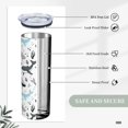 thumbnail image 6 of Whales 20oz Stainless Steel Tumbler with Lid & Straw - Double-Walled Insulated Travel Mug for Coffee, Tea, Water, Wine - Perfect Gift for Women, 6 of 6