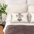 thumbnail image 2 of KLL Wine Pattern Silk Pillowcase for Hair and Skin Standard Size 20"X 30" Soft Breathable Pillow Covers for Sleeping, 2 of 7