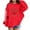 Red, variant on Kiijoy Girls Football Graphic Hoodie Fashion Sports Pullover Hooded Sweatshirt