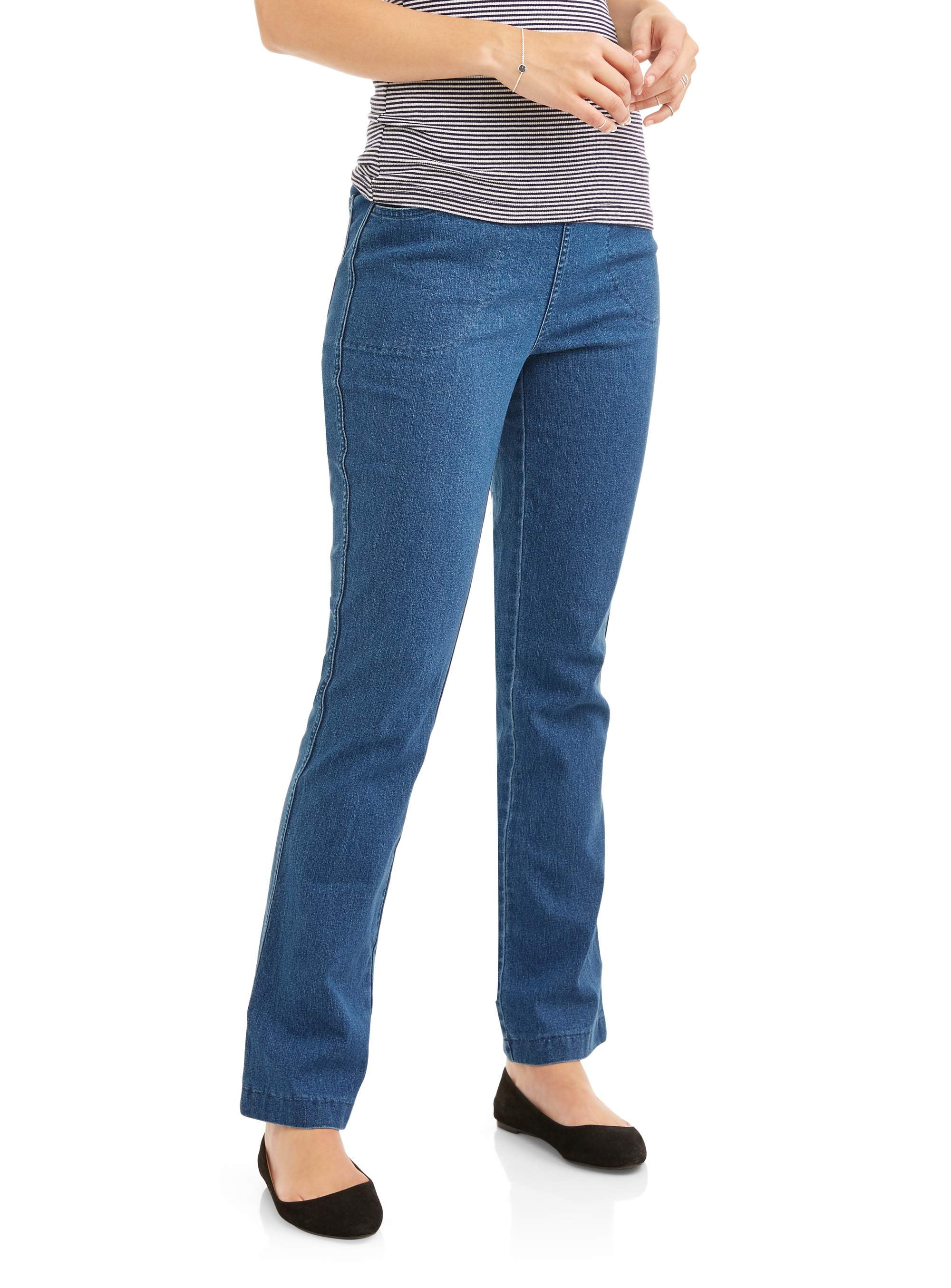 RealSize Women's 4 Pocket Stretch Pull On Bootcut Jeans - Walmart.com